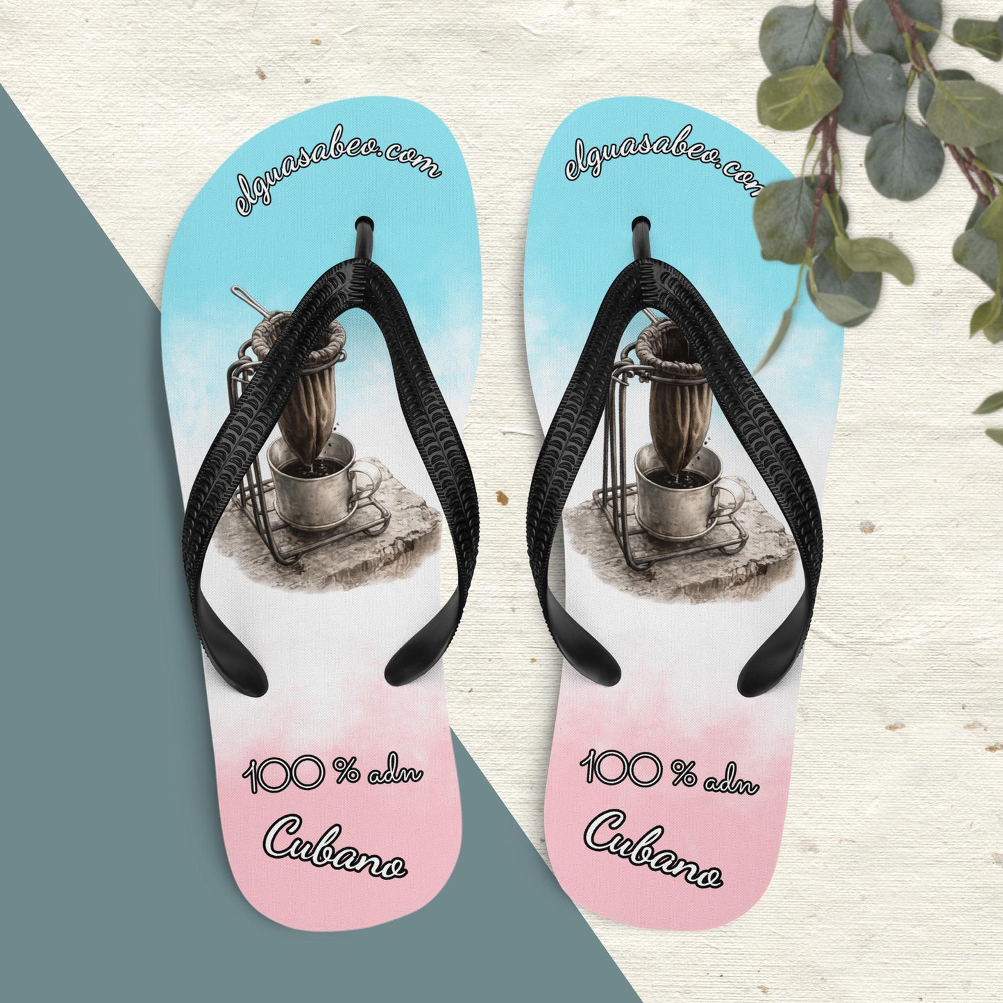 Chanclas cubanas de playa diseño cultura cubana El Guasabeo