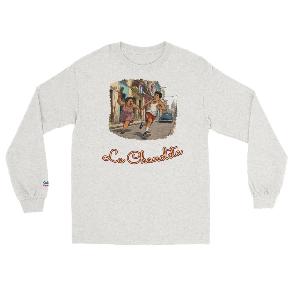 Camiseta cubana manga larga La Chancleta ropa cultura cubana El Guasabeo